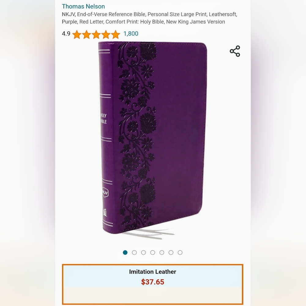 Holy Bible, New King James Version • Comfort Print  • Large Print • NWOT